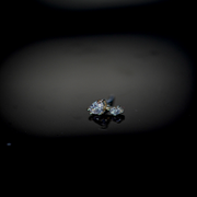 14ct Threadless Gold Double Gem End