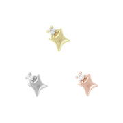 Star stuff Threadless End with Diamond