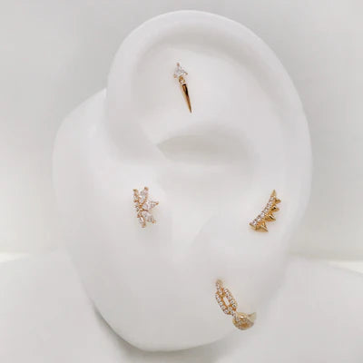 Saint Threadless End with CZ