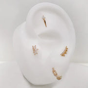 Saint Threadless End with CZ