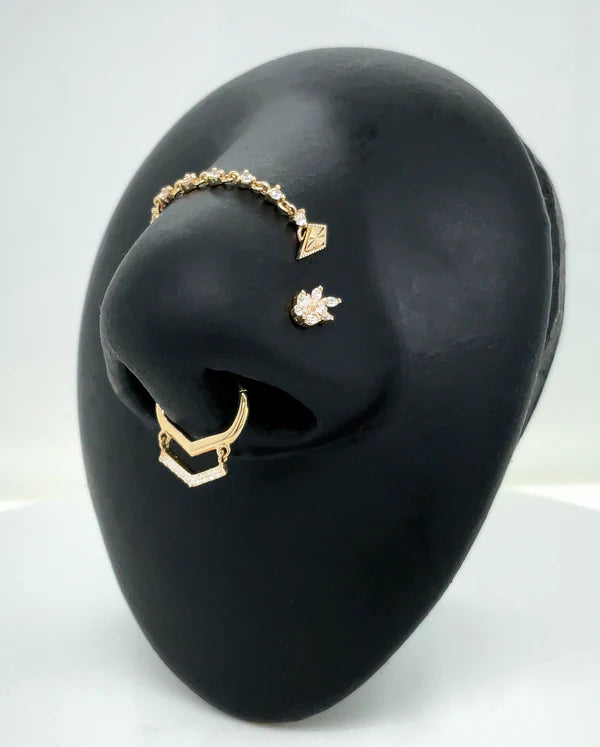 Wildflower Threadless End with CZ