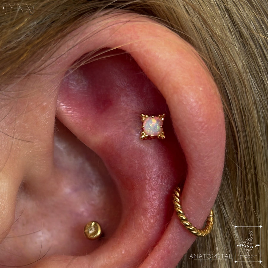 18ct Anatometal Faceted Zia (Synthetic Gemstone)