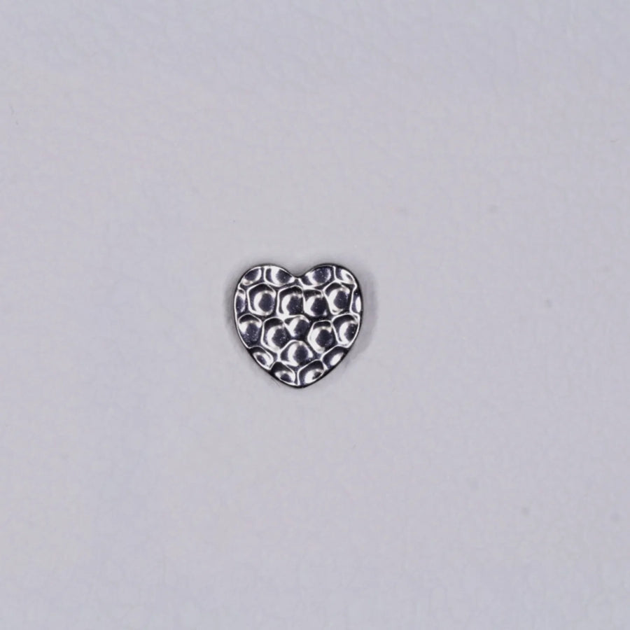 Junipurr Jewelry Titanium Hammered Heart