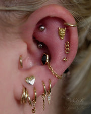 Anatometal 18ct Gold Hannya Mask End