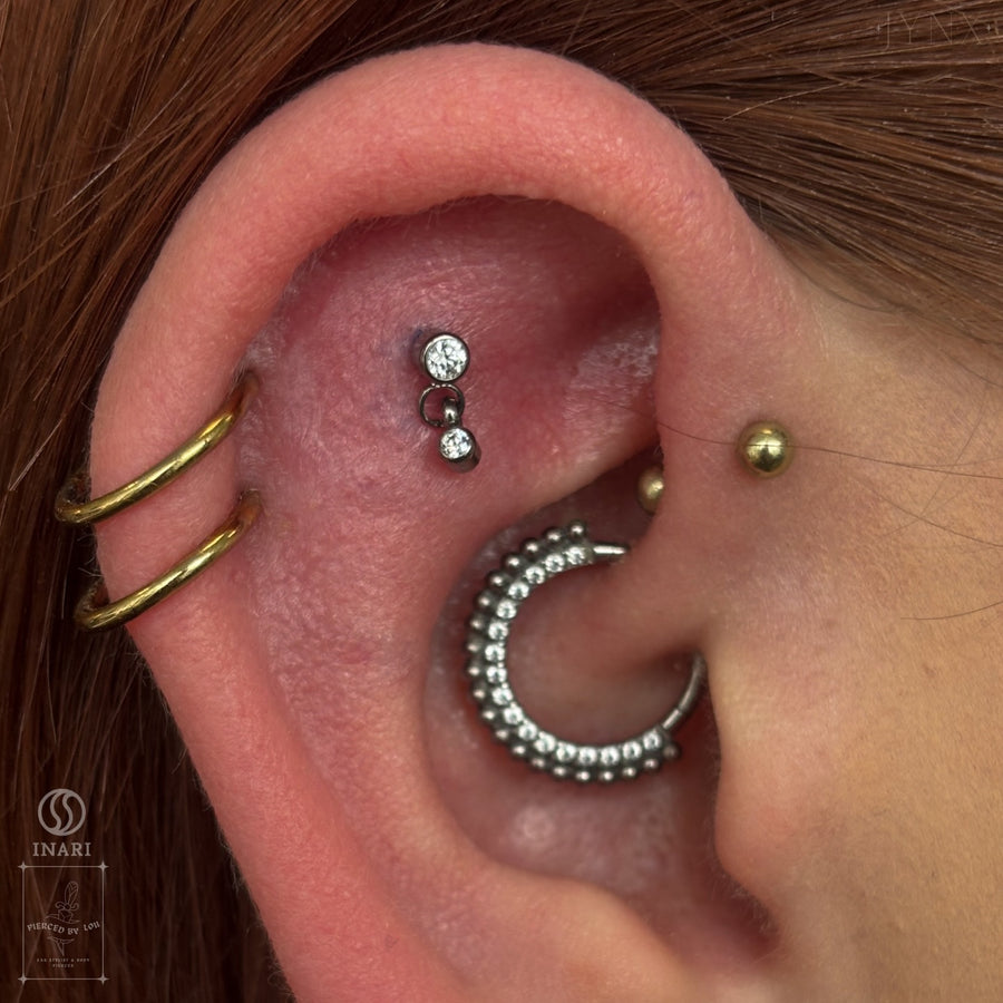 Threadless Dangled Zirconia Swarovski® End