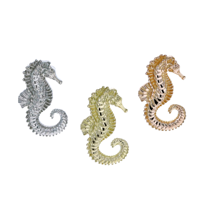 Anatometal 18ct Gold Seahorse End