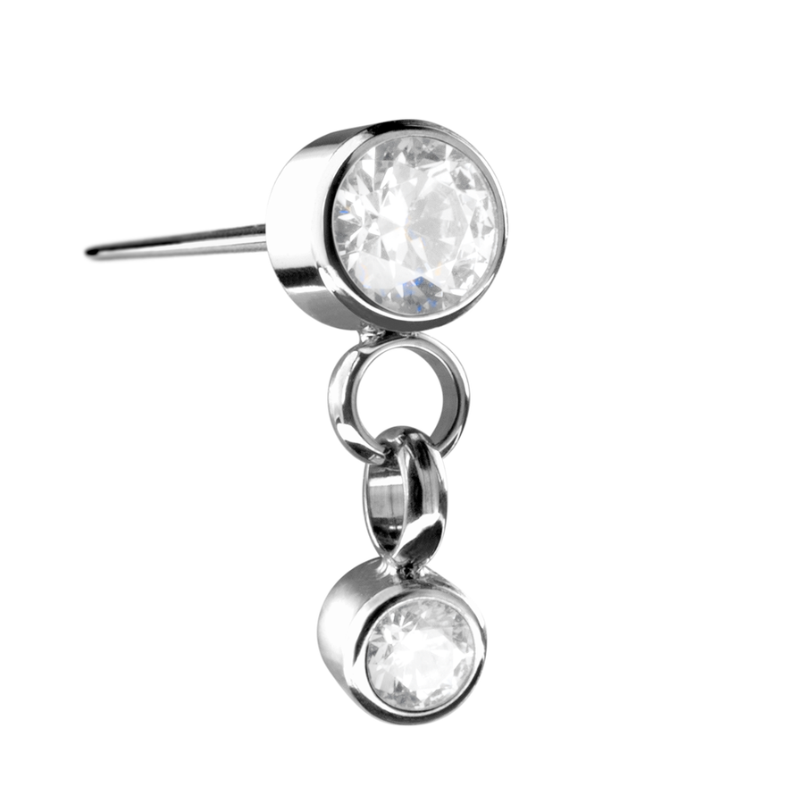 Threadless Dangled Zirconia Swarovski® End