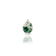 14ct Gold Moss Agate End