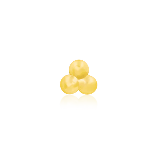 Junipurr 14ct Gold Tri-Bead End