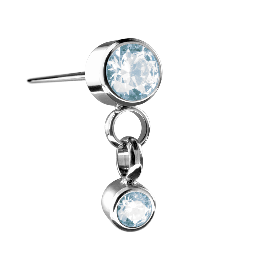 Threadless Dangled Zirconia Swarovski® End