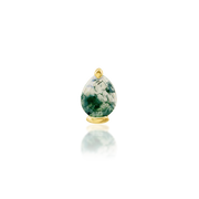 14ct Gold Moss Agate End