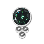 Inari Organics Triple Bead Swarovski® Zirconia End