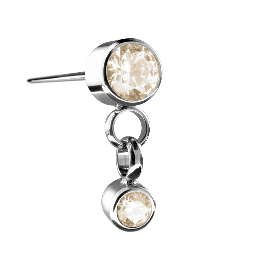 Threadless Dangled Zirconia Swarovski® End