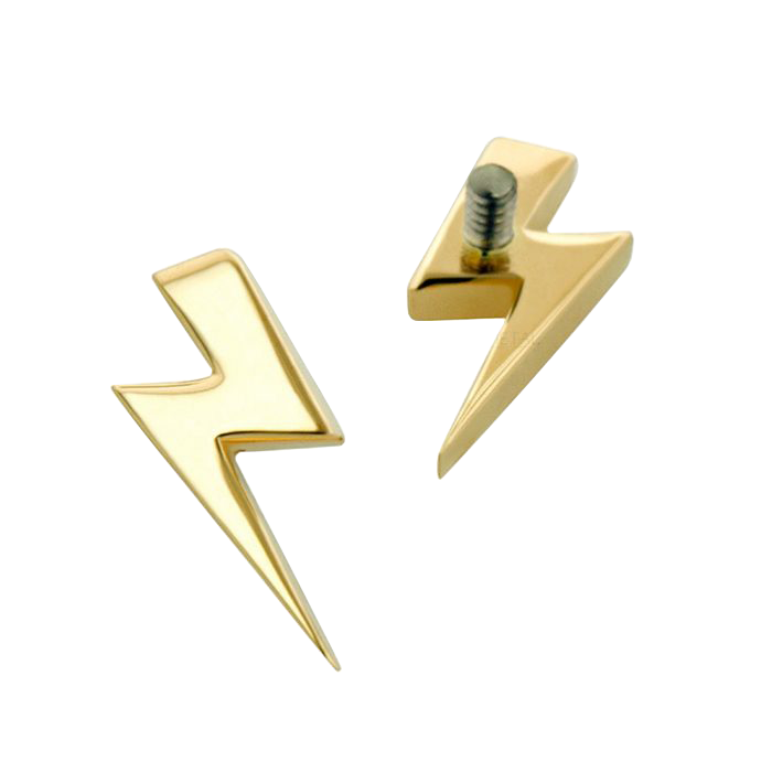 Anatometal 18ct Threadless Lightning Bolt
