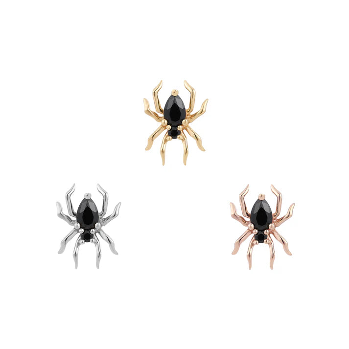 Arachne Threadless End with Black Spinel