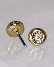 14ct Gold CZ Starburst Threadless End – Lark