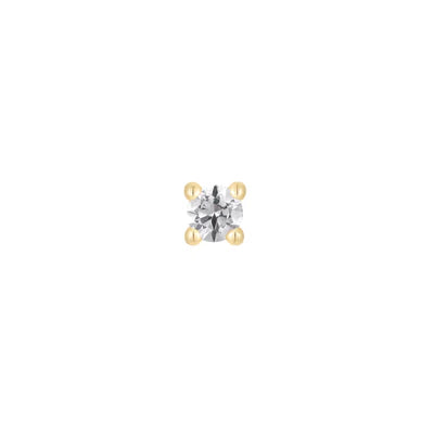 Buddha – Swarovski Crystal Prong – Threadless End