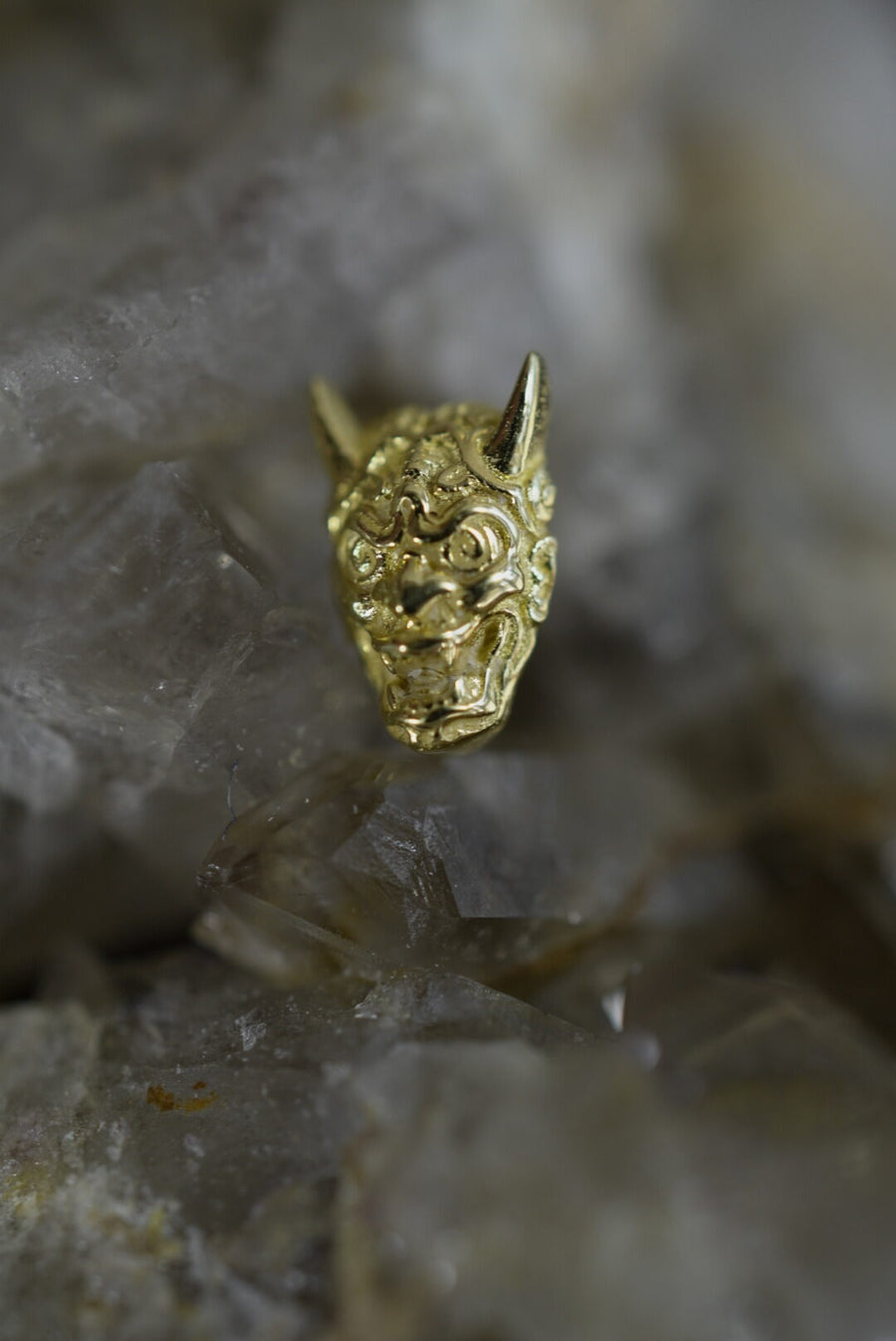 Anatometal 18ct Gold Hannya Mask End