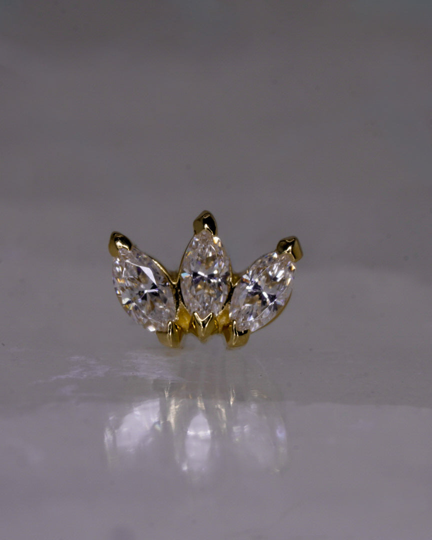 Junipurr Jewelry Triple Marquise Fan CZ