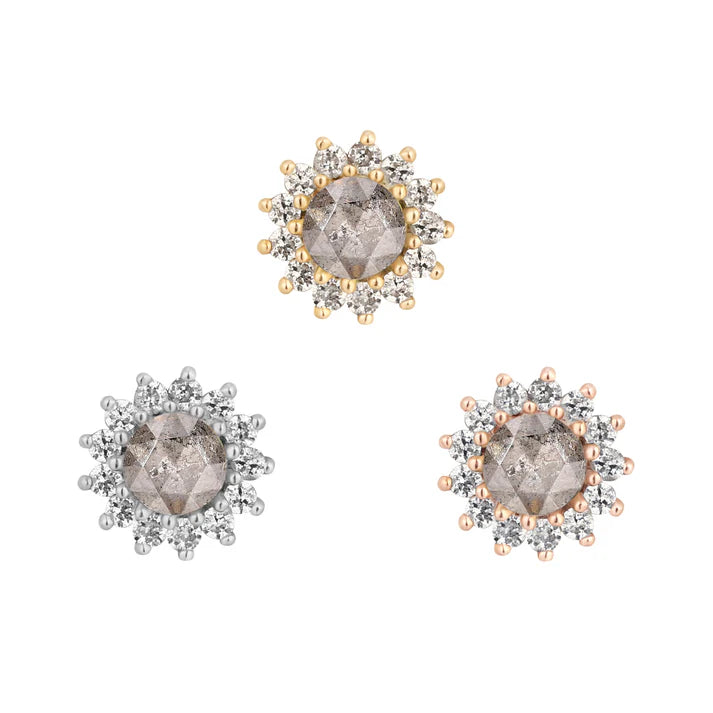 Delphine Threadless End with Grey Diamond