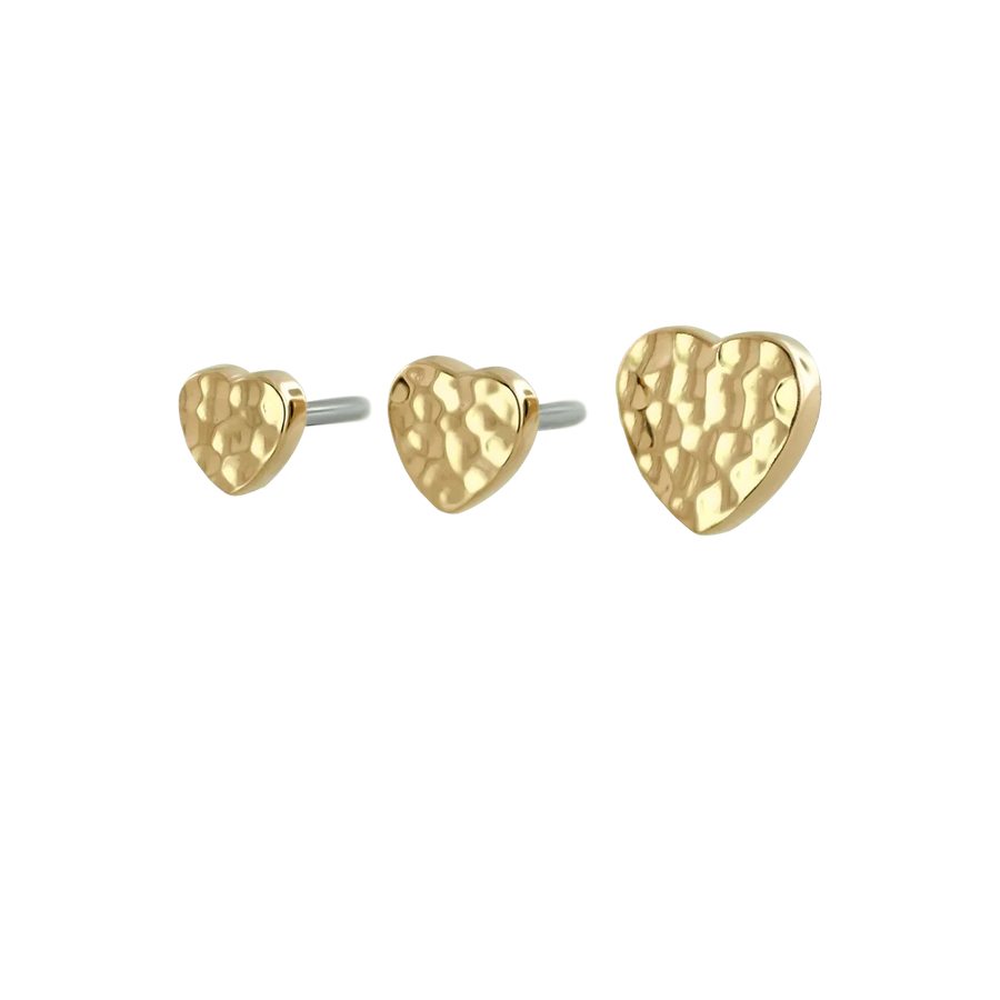 Anatometal 18ct Hammered Heart End