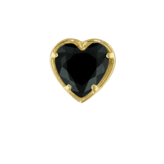 18ct Bezel Heart Gem End