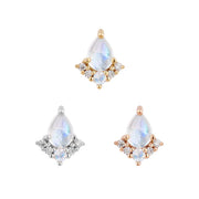 Love Language Threadless End with Rainbow Moonstone