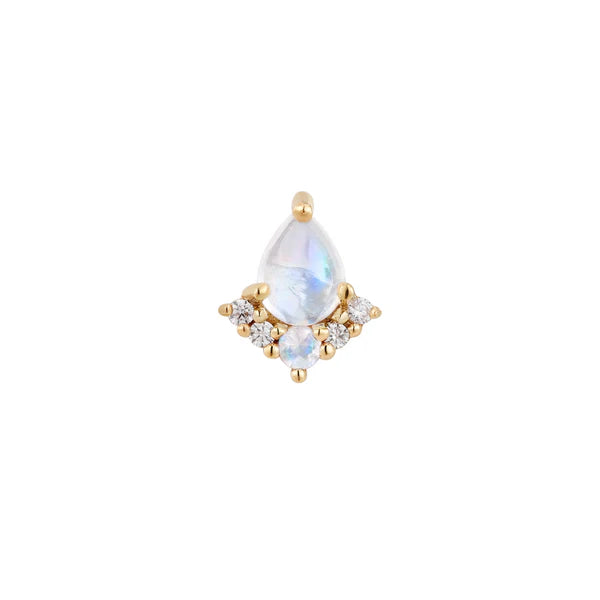 Love Language Threadless End with Rainbow Moonstone