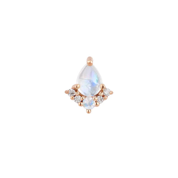 Love Language Threadless End with Rainbow Moonstone