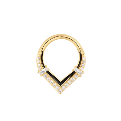 Uprise - Enamel + CZ - Clicker