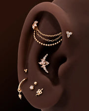 Junipurr Jewelry Triple Marquise Fan CZ