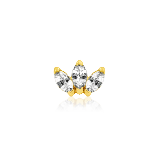 Junipurr Jewelry Triple Marquise Fan CZ
