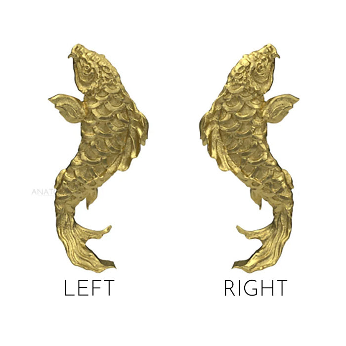 Anatometal 18ct Gold Koi Fish End