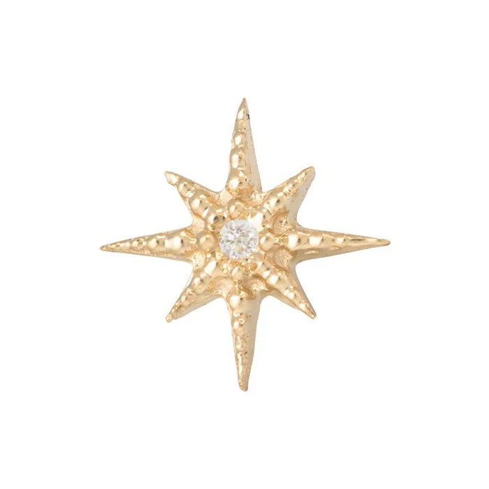 Tawapa 14ct Gold Lustre Threadless Pin