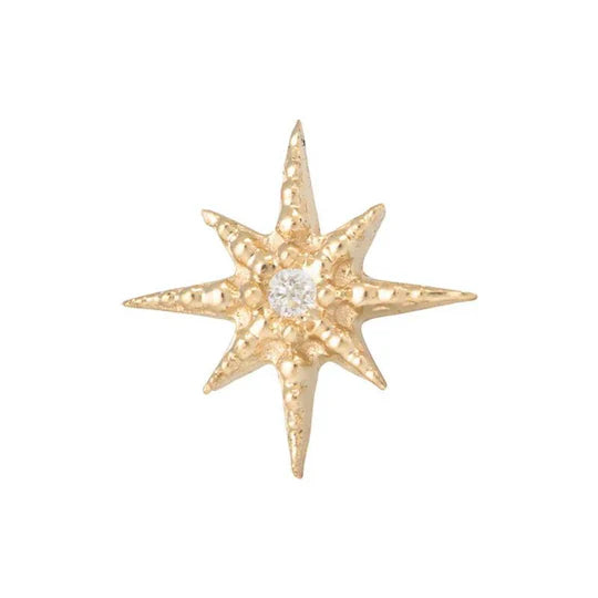 Tawapa 14ct Gold Lustre Threadless Pin