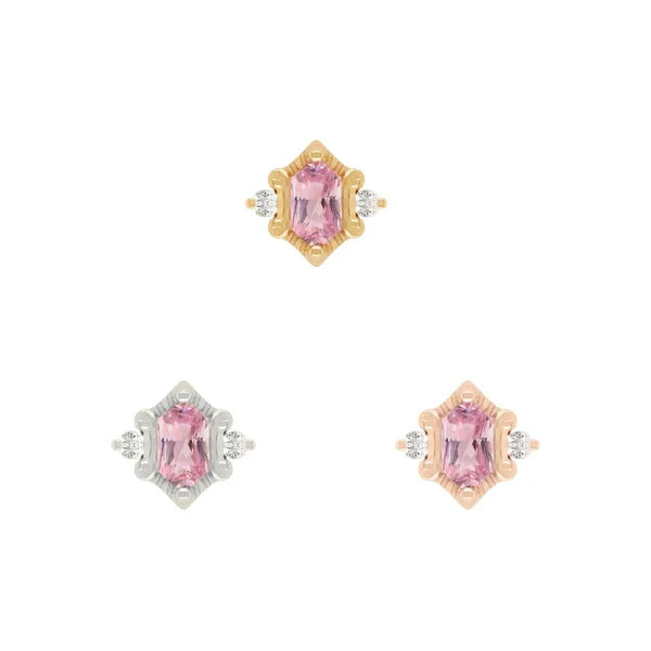 Reyna – Threadless End with Pink Tourmaline