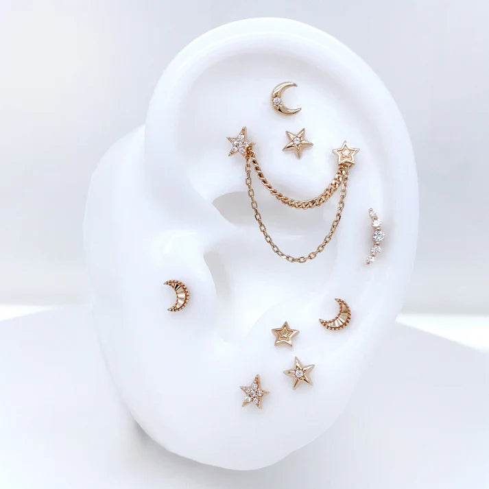Moonshine Threadless End with CZ