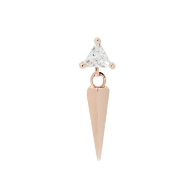 Saint Threadless End with CZ