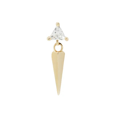 Saint Threadless End with CZ