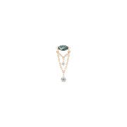 Saint Vincent Threadless End with Moss Agate