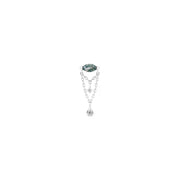 Saint Vincent Threadless End with Moss Agate
