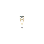 Saint Vincent Threadless End with Moss Agate