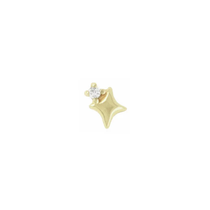 Star stuff Threadless End with Diamond