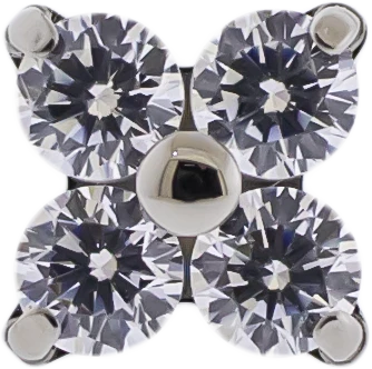 Oliver Threadless End Titanium Cluster