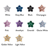 Titanium CZ Flower Threadless End (5 Petals)