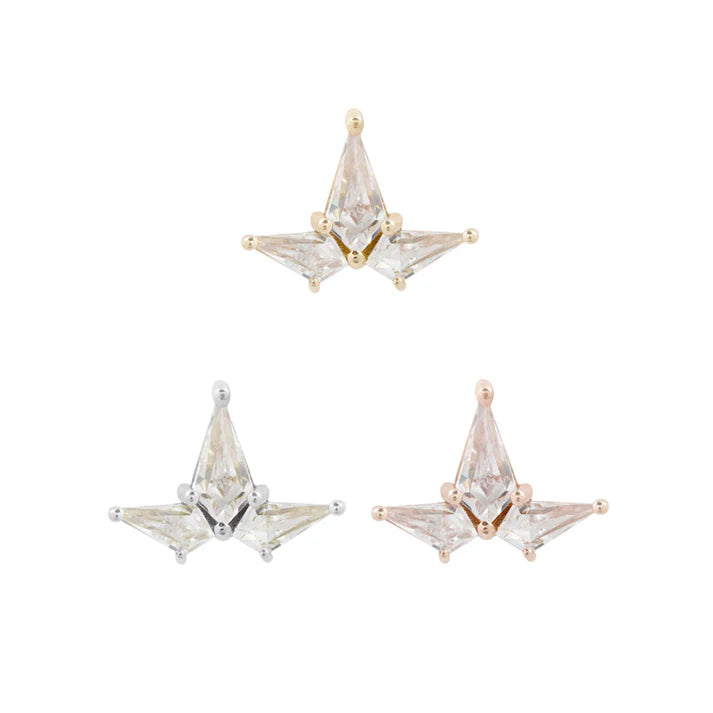 Volant Threadless End with CZ