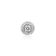 Junipurr 14ct Gold Round CZ Double Millgrain End