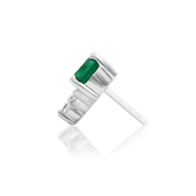 14ct Gold Emerald Green CZ Oval Threadless End – Fahey