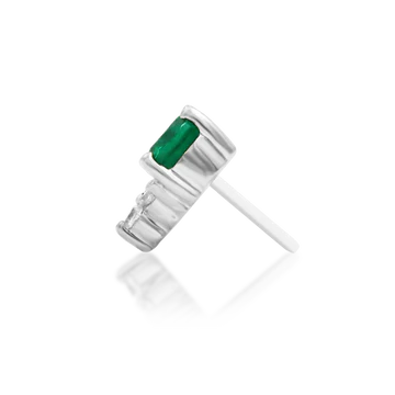 14ct Gold Emerald Green CZ Oval Threadless End – Fahey