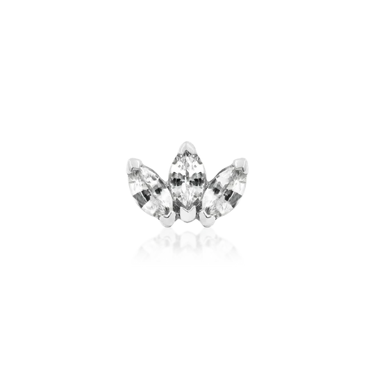 Junipurr Jewelry Triple Marquise Fan CZ